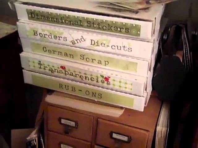 Using Pizza Boxes for Scrapbook Supplies  Storage