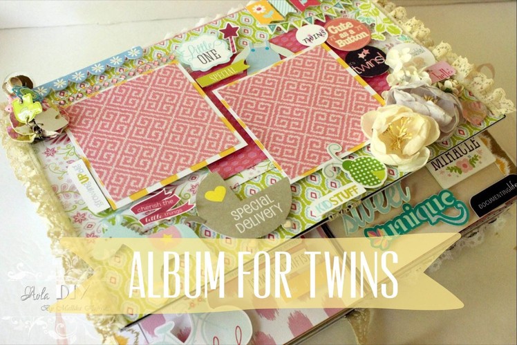 Baby album for Twins | new borns | scrapbook | mini album | handmade