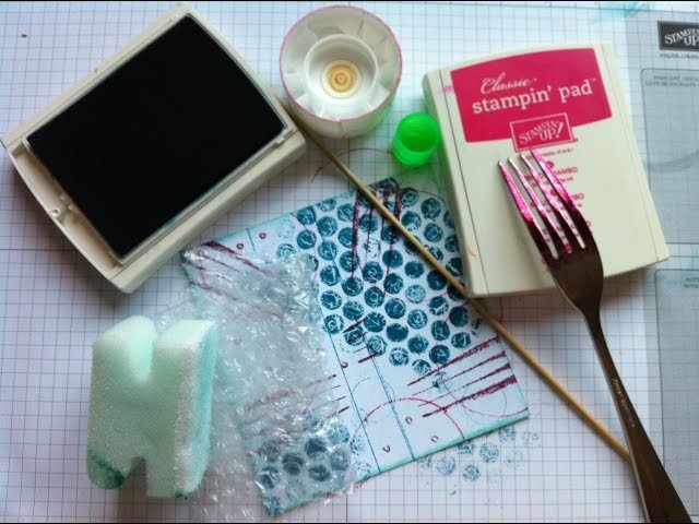 Create your own Patterned Paper with household items!