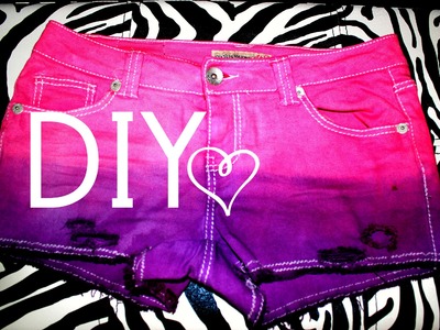 DIY Dip Dyed Ombre Shorts + Distressed, Studded Shorts!