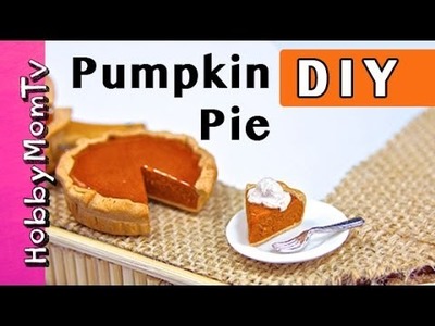 DIY How to Make Pumpkin Pie | Polymer Clay Tiny Charms Earrings HobbyMomTV