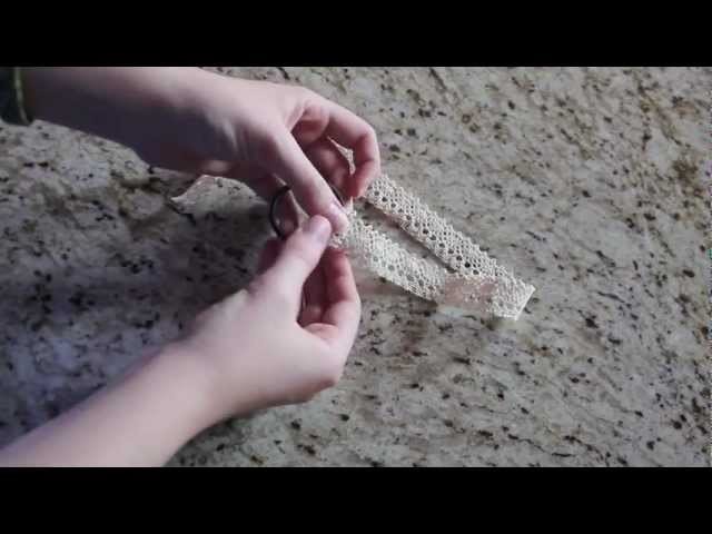 DIY Lace Bow Headband
