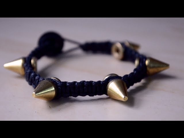 DIY Spike Macramé Bracelet ft. StudsAndSpikes.com + Giveaway!