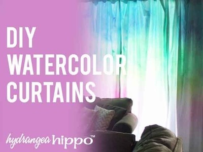 DIY Watercolor Curtains - featuring ilovetocreate