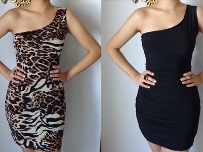 Fashion DIY How to Make A One Shoulder Reversible Dress Party Dress Cocktail Clubbing Sexy