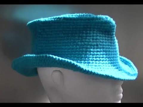 Fedora. Cowboy. Cowgirl Hat Crochet Tutorial Part 3 of 3