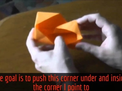 Four dimensional origami box, 4D collapsing box origami Tutorial Part 2