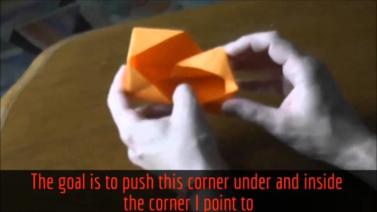 Four dimensional origami box, 4D collapsing box origami Tutorial Part 2