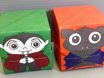 Halloween Origami Boxes - Vampire and Bat