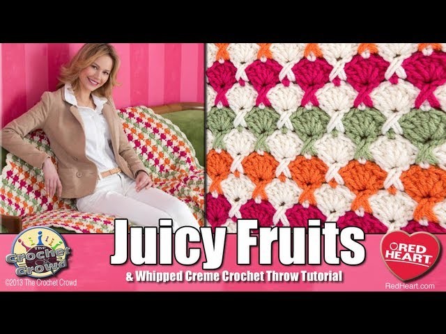 How to Crochet Juicy Fruits & Whipped Creme Throw
