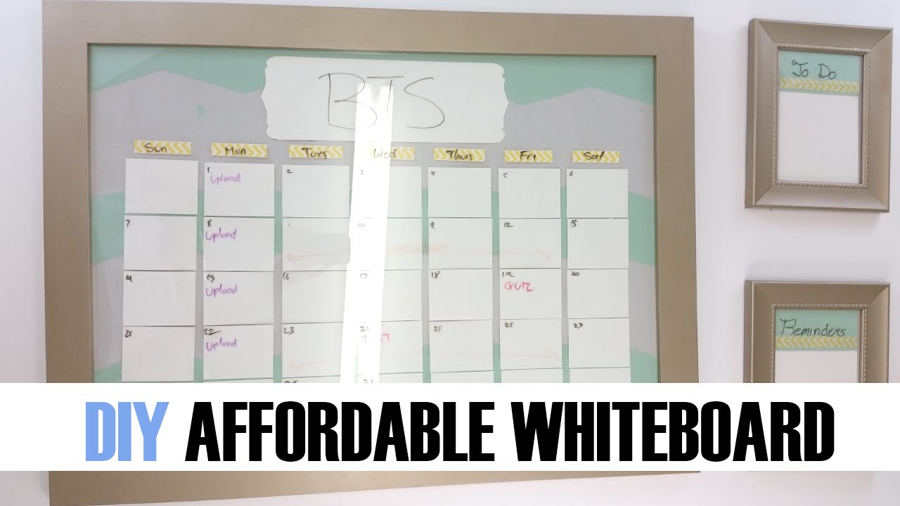 How To DIY Affordable Whiteboard Calendar Organizer Back To School