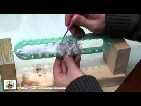 How To Loom Knit Crystal Scarf 1 of 2