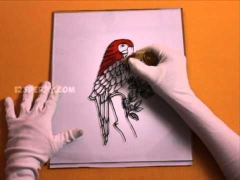 How to Make a Macaw Parrot Glass Painting