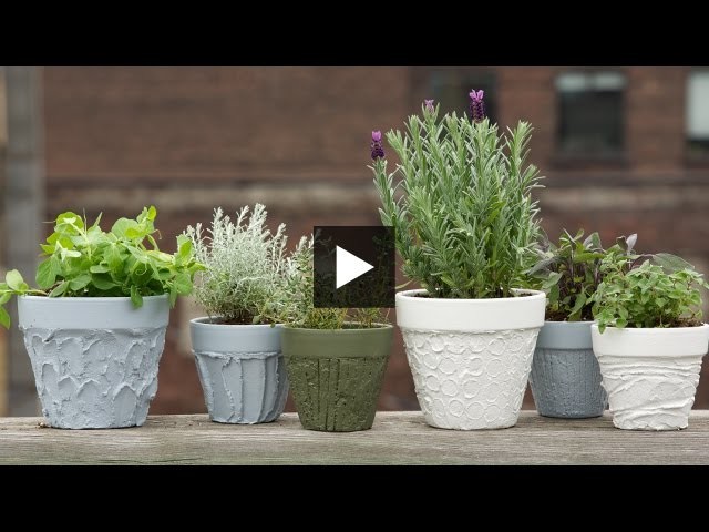 Interior Design — DIY Easy Sculpted & Painted Plant Pots