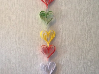 Make A Rainbow Paper Heart Garland - Home - Guidecentral