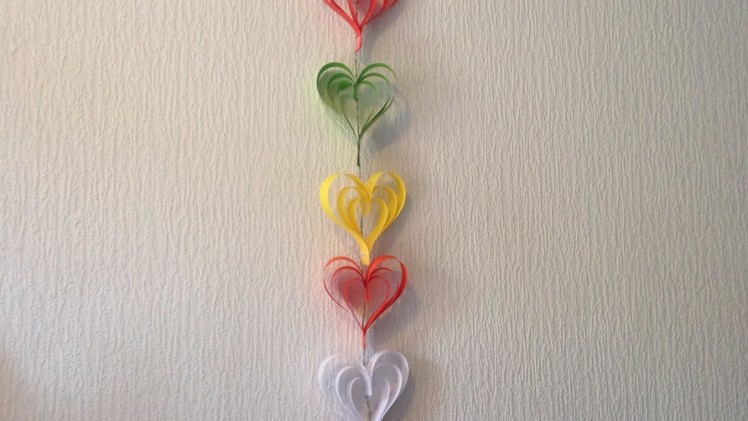 Make A Rainbow Paper Heart Garland - Home - Guidecentral
