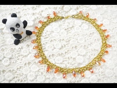 PandaHall Jewelry Making Tutorial Video--How to Make a Sunburst Gold Beaded Necklace for Autumn