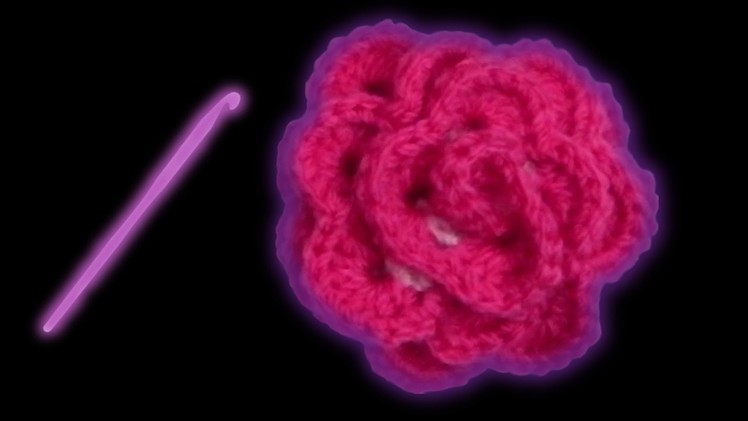 Rose flower lefty crochet tutorial