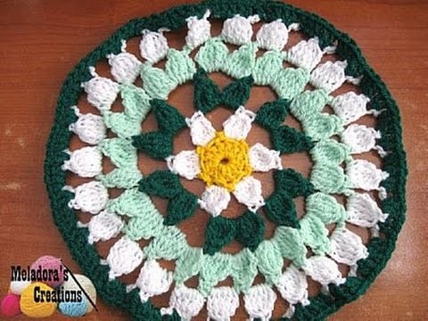 Spring Flower Doily - Left Handed Crochet Tutorial