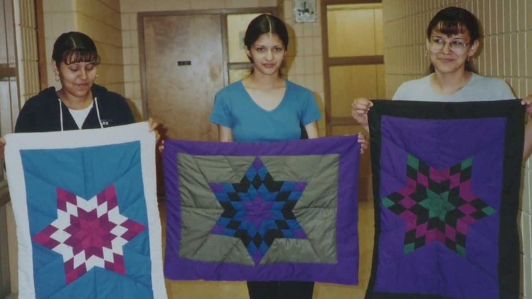Star Blanket Making with Sagkeeng Child and Family Services - 2013