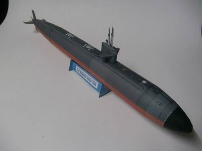 Submarino Nuclear clase los ángeles 1:144 Papercraft o papermodel