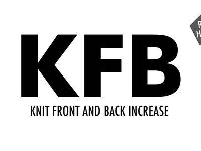 The Knit Front and Back Increase (KFB) :: Knitting Increase :: Right Handed