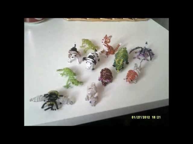 Beaded animals and key-ring for sell