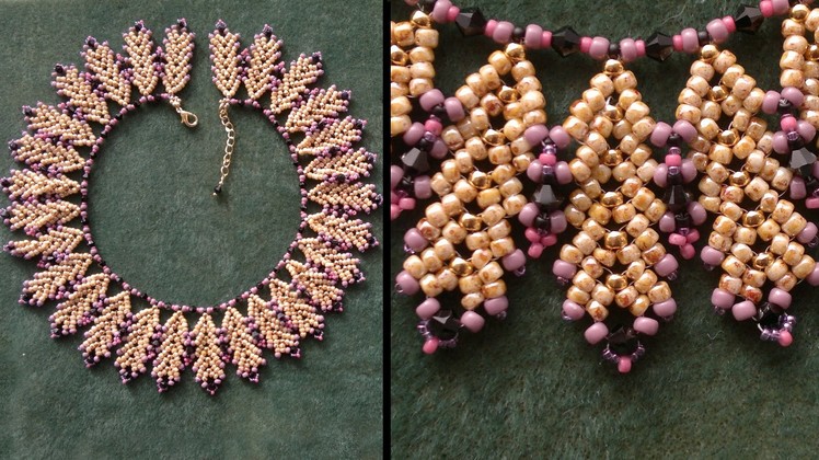Beading4perfectionists : "Coral Reef" necklace with TOHO and Miyuki beads beading tutorial