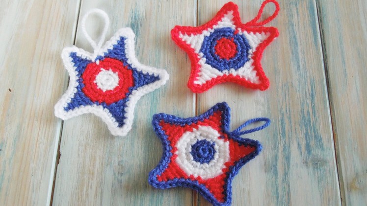 (crochet) How To - Crochet 4th July Stars - Yarn Scrap Friday