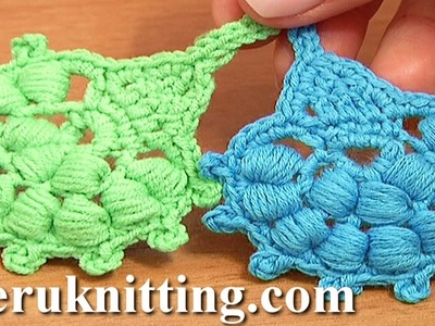 Crochet Puff Stitch Leaf Tutorial 29 Crochet Leaf Library