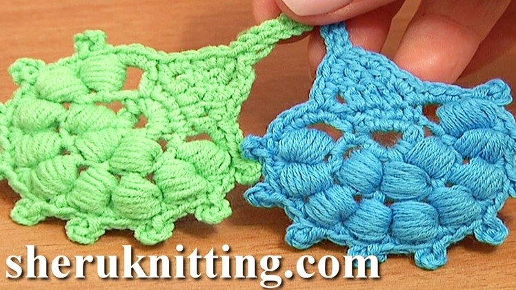 Crochet Puff Stitch Leaf Tutorial 29 Crochet Leaf Library