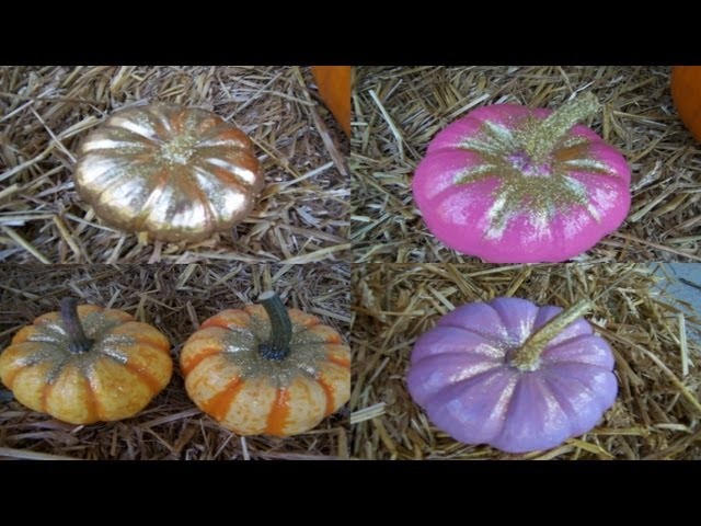 DIY Glitter Pumpkins - Pumpkin Decorating Ideas