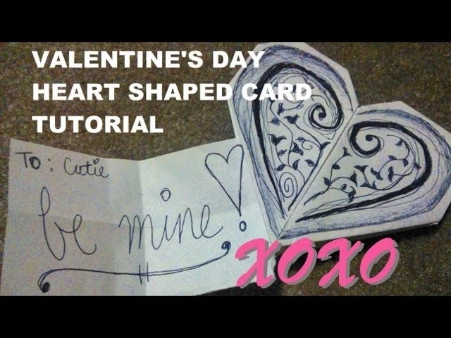 DIY Homemade Valentines Origami Heart Card Idea Simple and Easy