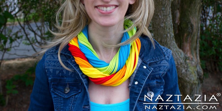 DIY Learn How to Make Easy T Shirt Necklace Infinity Scarf - Tshirt Crafts