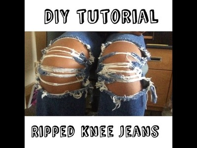 DIY Ripped Knee Jeans Tutorial (SUPER EASY METHOD). Intro to My Channel