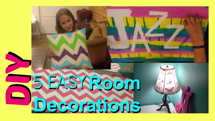 DIY Room Decor! 5 DIY Room Decorating Ideas for Girls (DIY Wall Decor, Pillow, Candle, etc.)