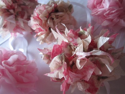 DIY Tissue Paper Pom Poms (Weddings, Decoration, Valentines)