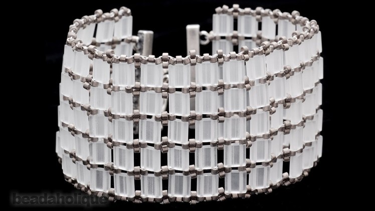 How to Bead Weave an Openwork Style Tila Bead Bracelet