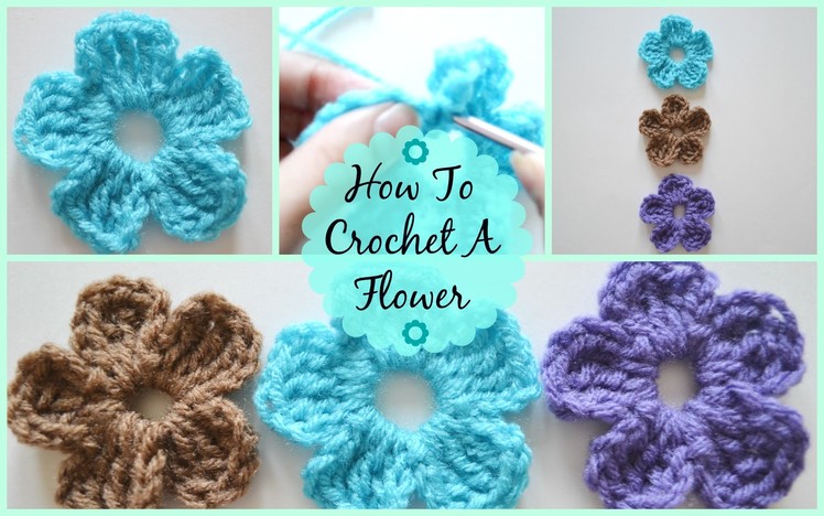 How To Crochet A Simple Flower!