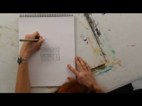 How to Draw a House in Ink Pen : Art Projects