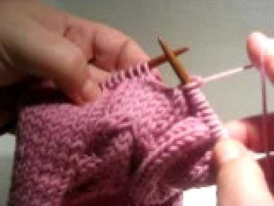 Knitting cables without a cable needle