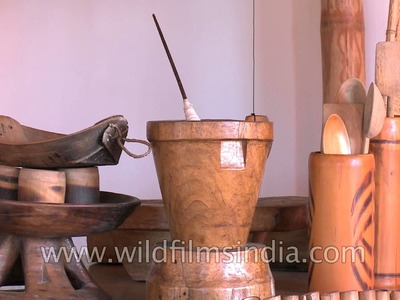 Naga wood craft designs at Chumpo museum, Old Riphym village