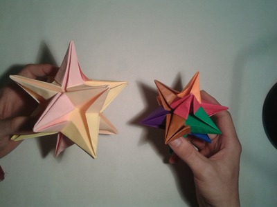 Origami - How to make the origami omega star (3D)