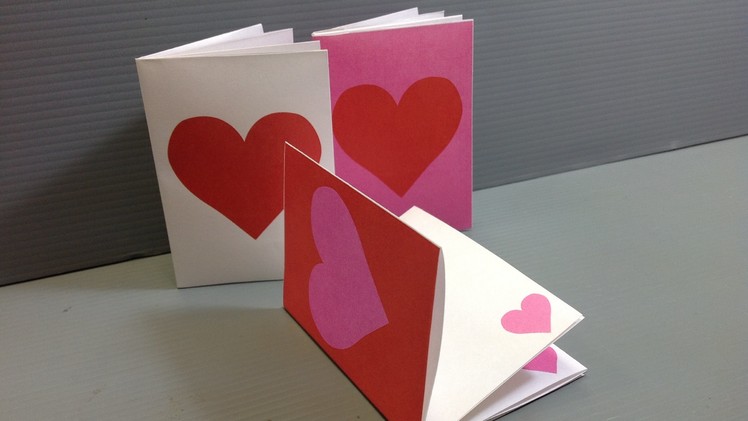 Origami Valentine Heart Notebooks - Print Your Own