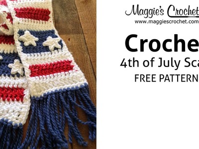 Patriotic Scarf Free Crochet Pattern - Right Handed