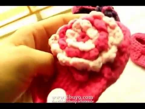 Produced handmade crochet baby sandals