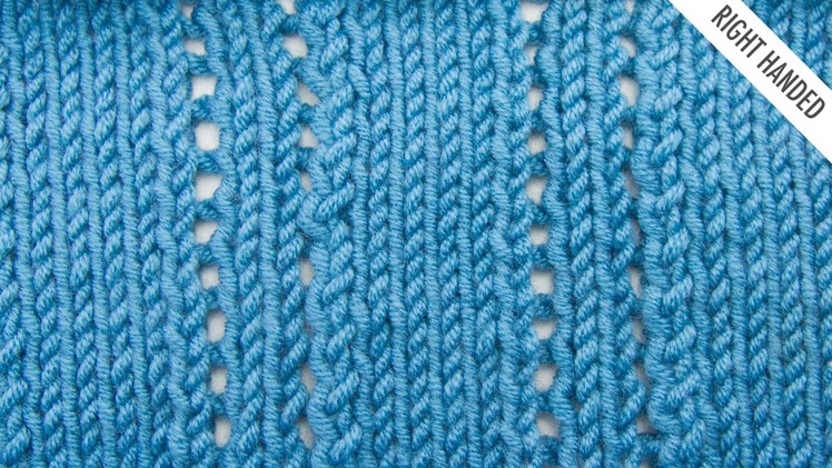 The Ploughed Acre Lace Stitch :: Knitting Stitch #523 :: Right Handed