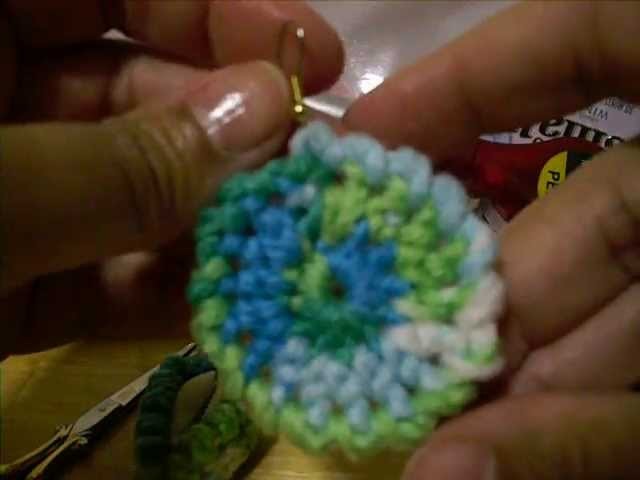 Tutorial - Crochet Circle Cowrie Shell Earrings Pt. 2
