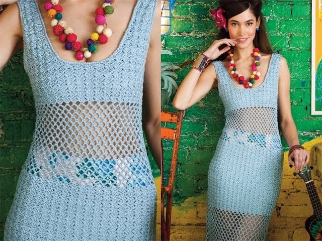 #12 Peekaboo Dress, Vogue Knitting Crochet 2013 Special Collector's Issue