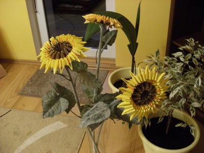 3D origami - SUNFLOWER - how to make instruction